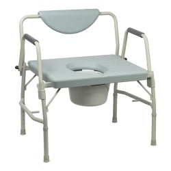 McKesson Bariatric Commode Chair – Drop Arms – 23¼" Seat – 1000 lb Capacity