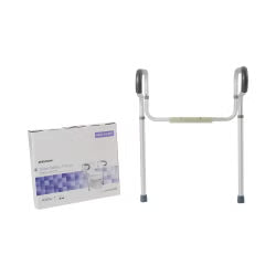 McKesson Adjustable Toilet Safety Rail – Gray Aluminum – 300 lb Capacity
