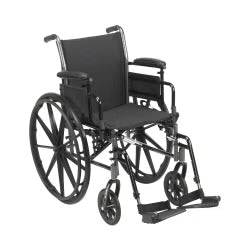 McKesson Lightweight Wheelchair – 18" Seat – 300 lb Capacity
