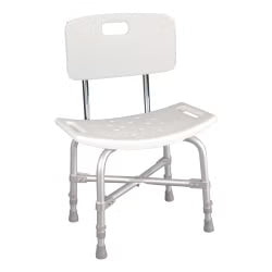 McKesson Bariatric Adjustable Bath Bench with Backrest – 20" Seat – 500 lb Capacity